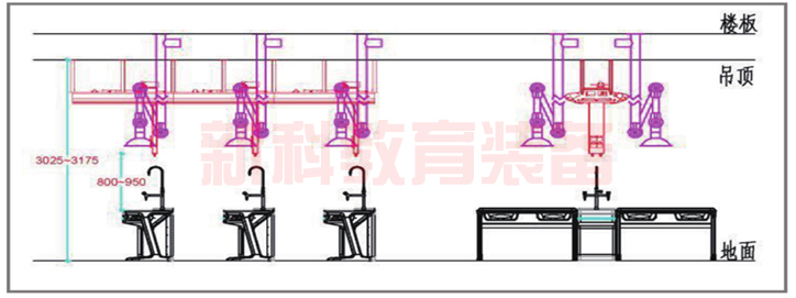 新理化生實(shí)驗(yàn)室吊頂效果圖